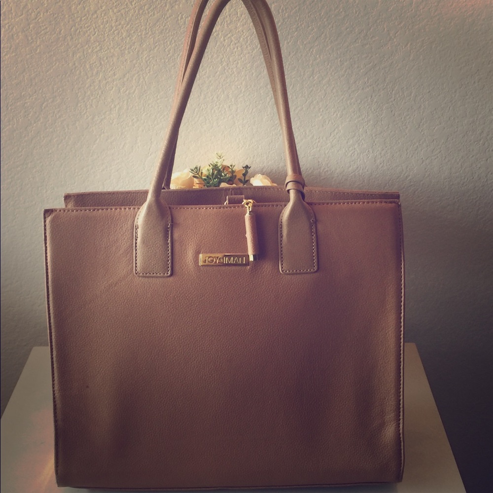 Joy & Iman Tan Handled Purse
